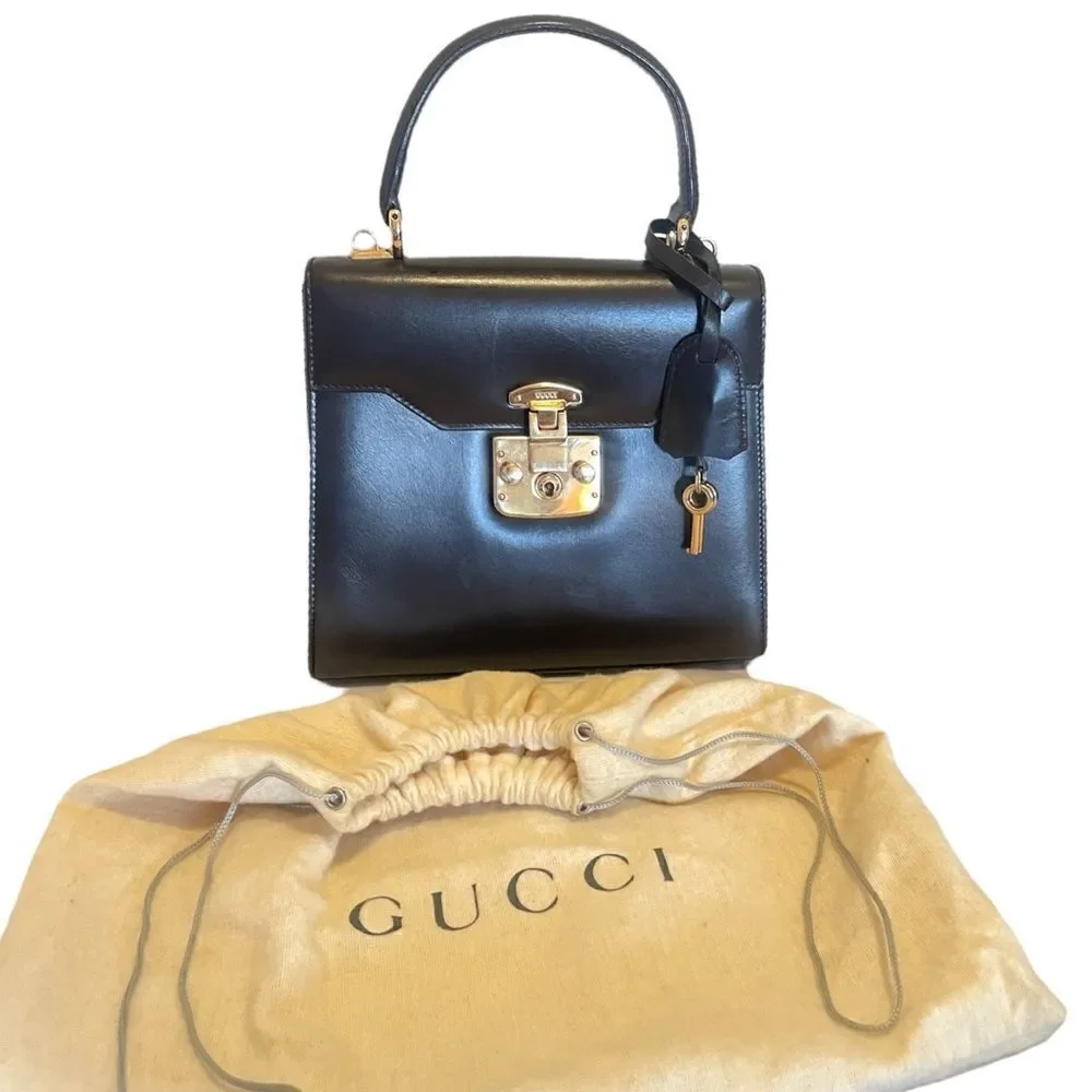 GUCCI Lady Lock Leather 2-Way Vintage Handbag - Picture 6 of 15